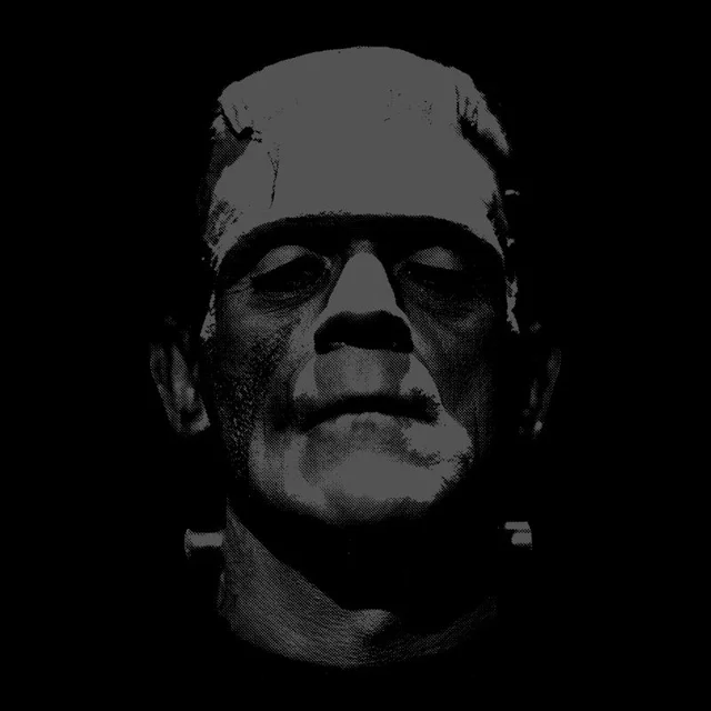 Universal Monsters Frankenstein Schwarz And Weiß Herren T-Shirt - Schwarz