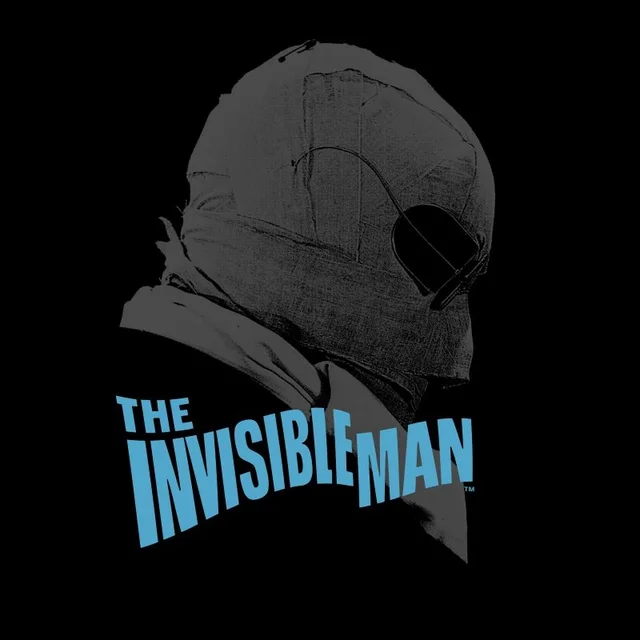 Universal Monsters The Invisible Man Grauscale Herren T-Shirt - Schwarz