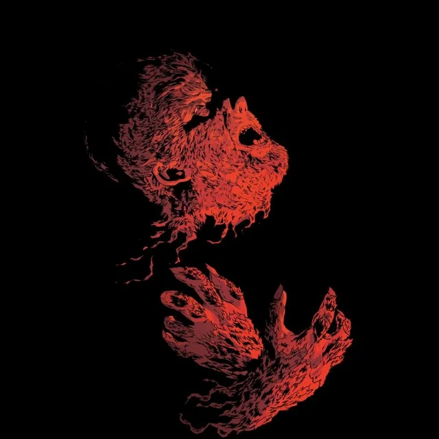 Universal Monsters Der Wolfsmensch Illustrated Herren T-Shirt - Schwarz