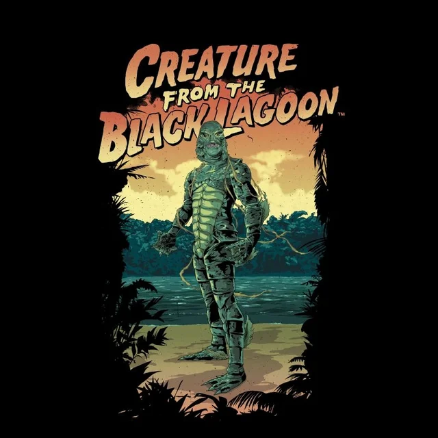 Universal Monsters Der Schrecken Vom Amazonas Illustrated Herren T-Shirt - Schwarz