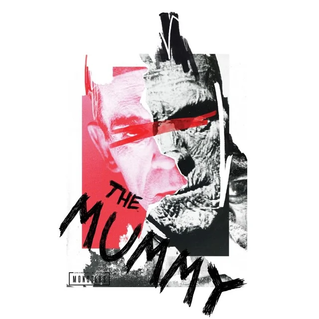 Universal Monsters Die Mumie Collage Herren T-Shirt - Weiß