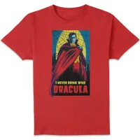 Universal Monsters Dracula Retro Herren T-Shirt - Rot