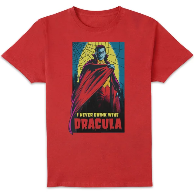 Universal Monsters Dracula Retro Herren T-Shirt - Rot