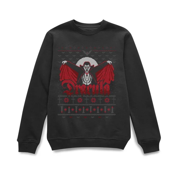 Universal Monsters Dracula Weihnachtspullover – Schwarz