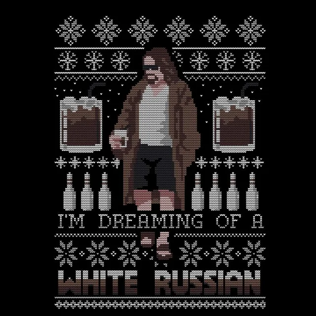 The Big Lebowski Im Dreaming Of A White Russian Herren T-Shirt - Schwarz