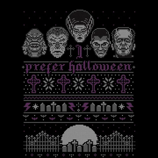 Universal Monsters I Prefer Halloween Herren T-Shirt - Schwarz