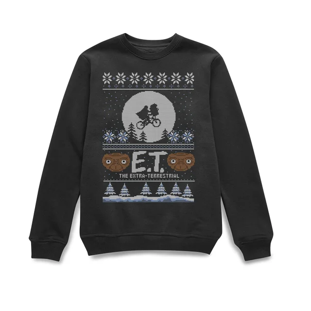E.T. the Extra-Terrestrial Weihnachtspullover – Schwarz