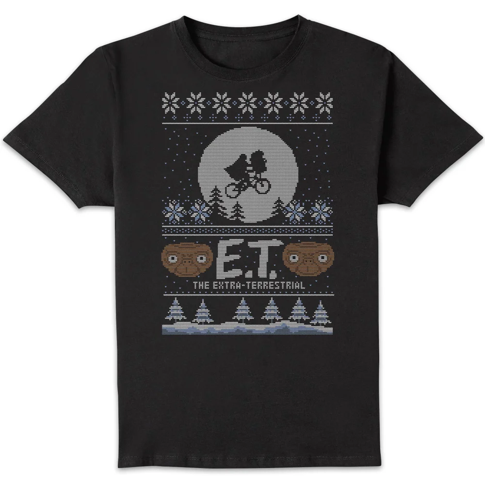 E.T. the Extra-Terrestrial Christmas Men's T-Shirt - Black - S Bild 1