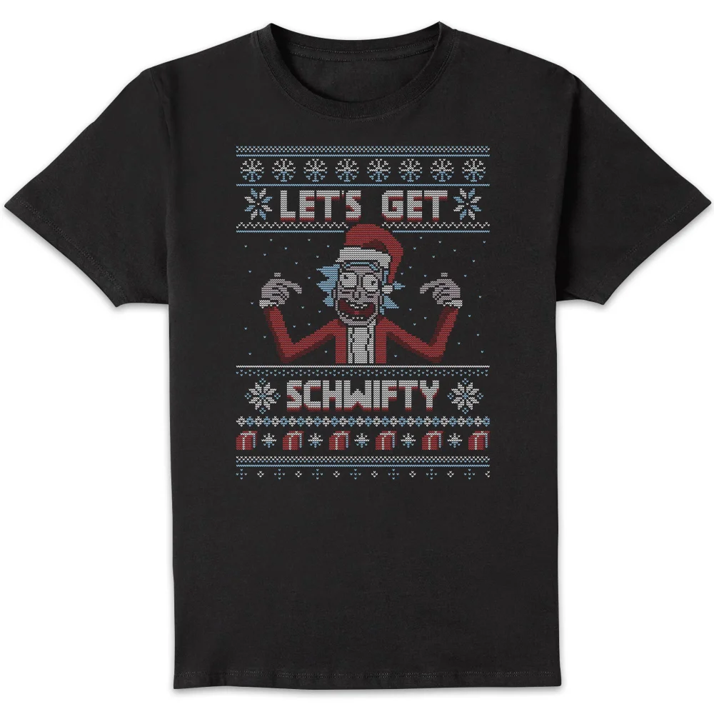 Rick and Morty Christmas Let's Get Schwifty Herren T-Shirt - Schwarz - S Bild 1