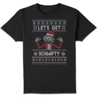 Rick and Morty Christmas Let's Get Schwifty Herren T-Shirt - Schwarz