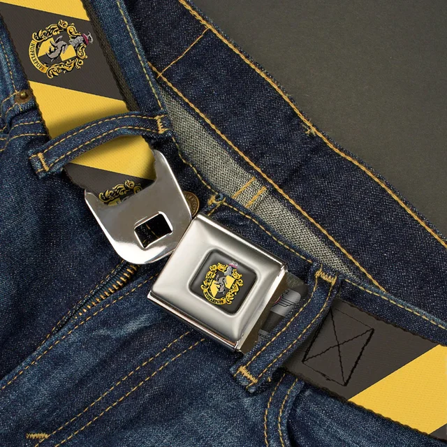 Buckle-Down Harry Potter Hufflepuff Seatbelt Belt - Multi