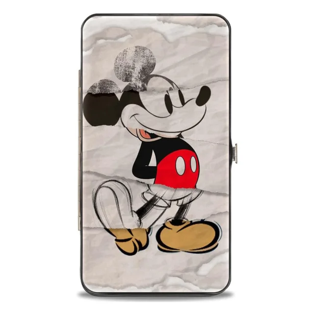 Buckle-Down Mickey Mouse Retro Sketches Hinged Wallet