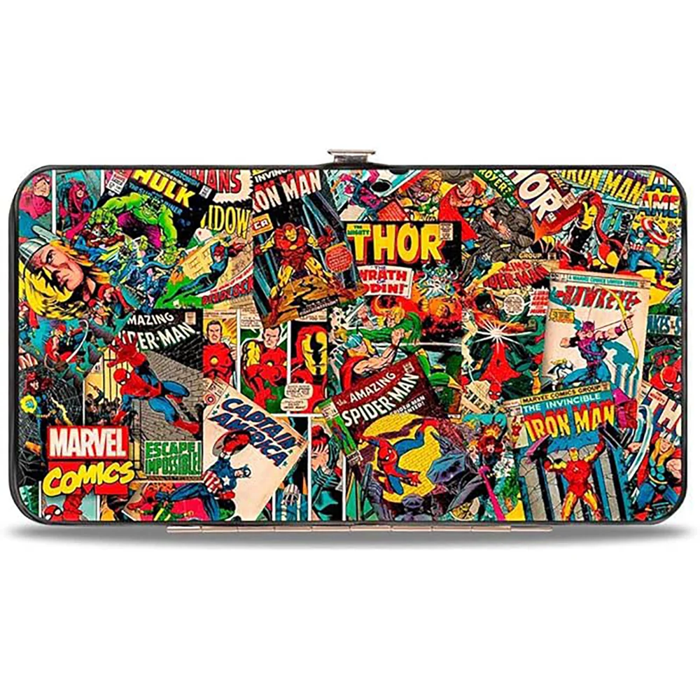 Buckle-Down Marvel Retro Comic Books Stacked Hinged Wallet Bild 1