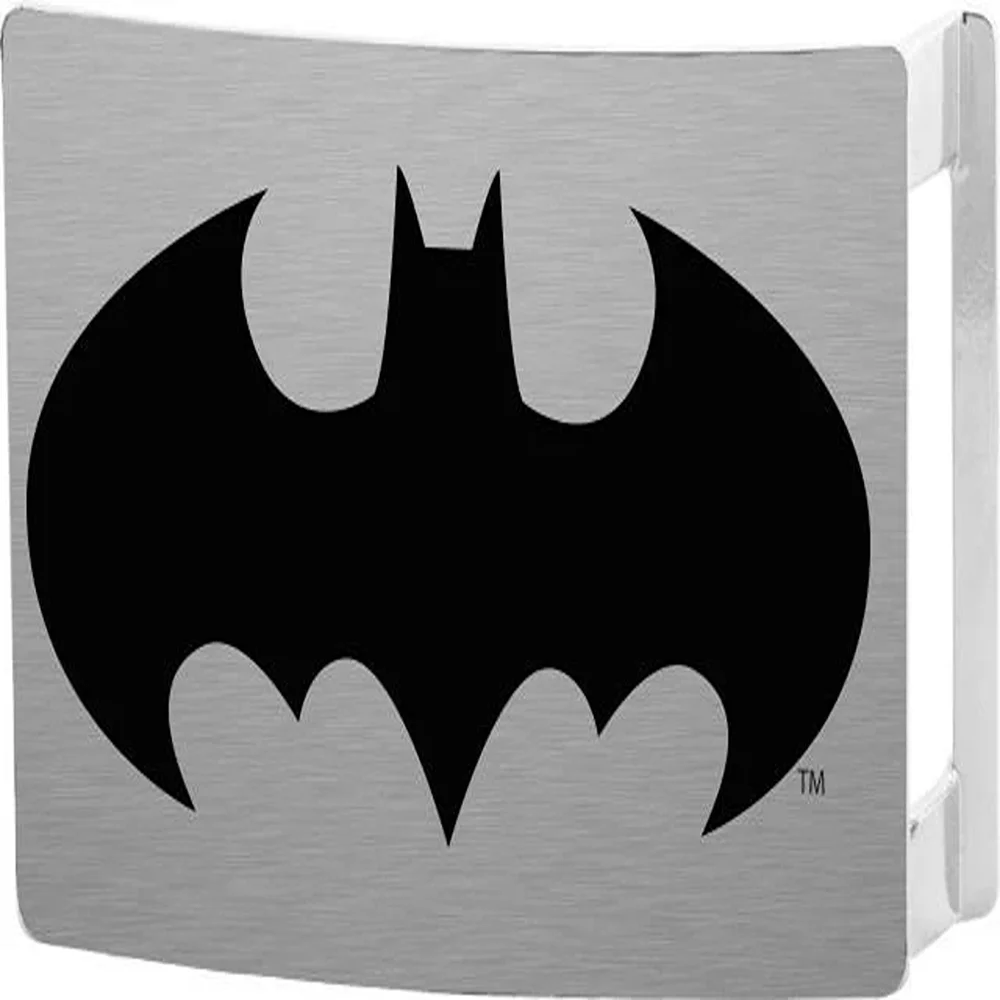 Buckle-Down DC Comics Batman Rock Star Belt Buckle - Brushed Silver/Black Bild 1