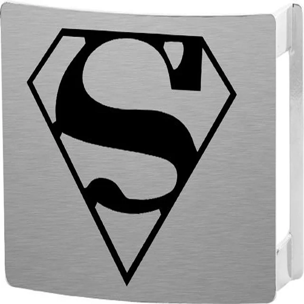 Buckle-Down DC Comics Superman Rock Star Belt Buckle - Brushed Silver/Black Bild 1