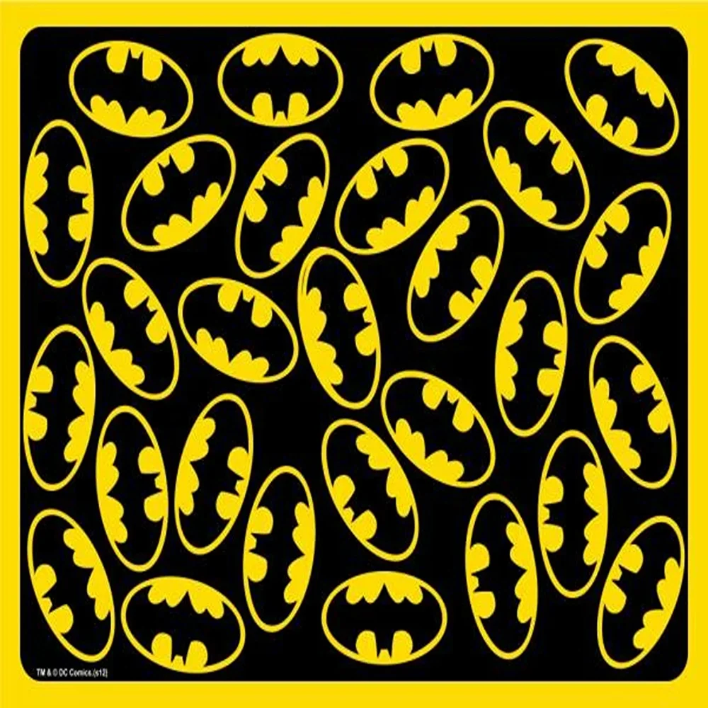 Buckle-Down DC Comics Batman Logo Scattered Placemat - Black/Yellow Bild 1