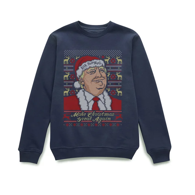 Make Christmas Great Again Weihnachtspullover – Navy