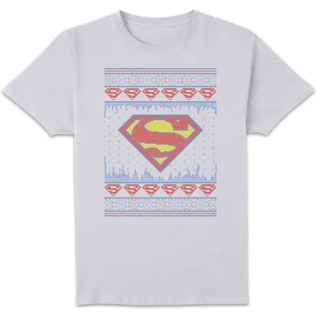 DC Supergirl Knit Herren Christmas T-Shirt - Weiß