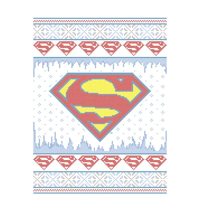 DC Supergirl Knit Herren Christmas T-Shirt - Weiß