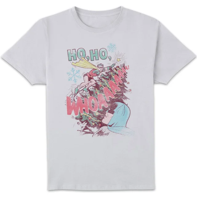 DC Ho Ho Whoaaaaaaa Herren Christmas T-Shirt - Weiß