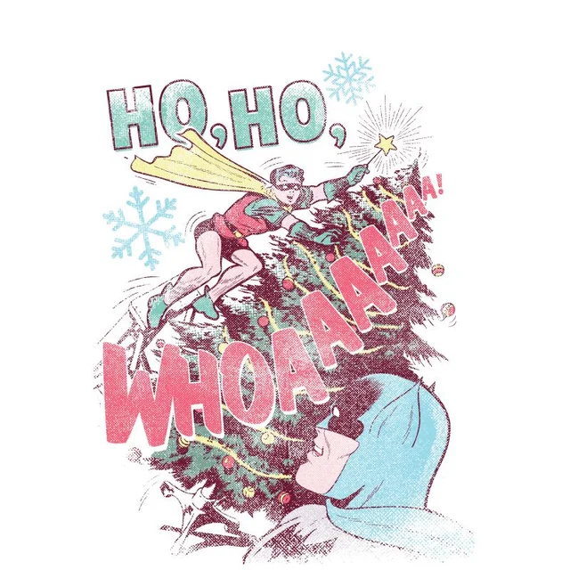 DC Ho Ho Whoaaaaaaa Herren Christmas T-Shirt - Weiß