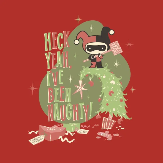 DC Heck Yeah I've Been Naughty! Herren Christmas T-Shirt - Rot