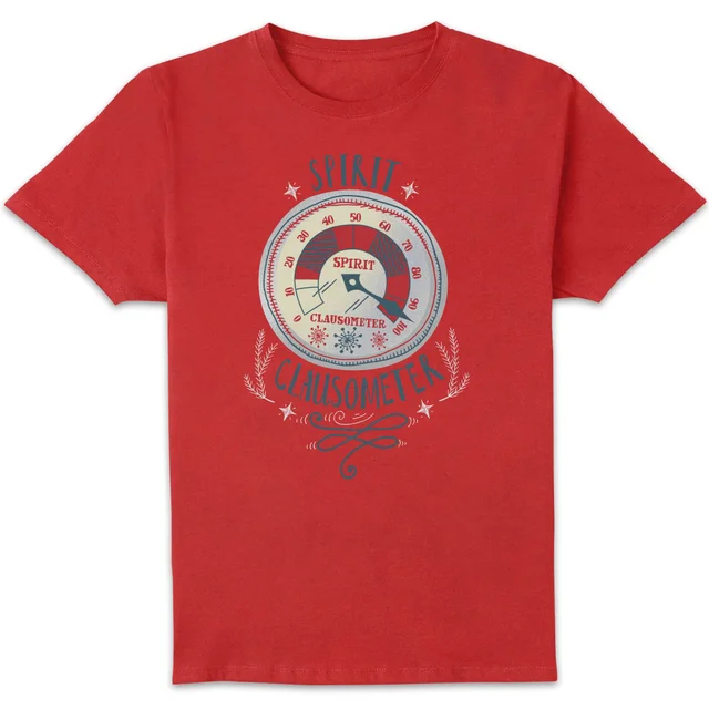 Elf Clausometer Herren Christmas T-Shirt - Rot