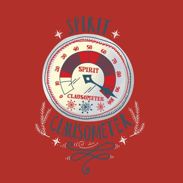Elf Clausometer Herren Christmas T-Shirt - Rot