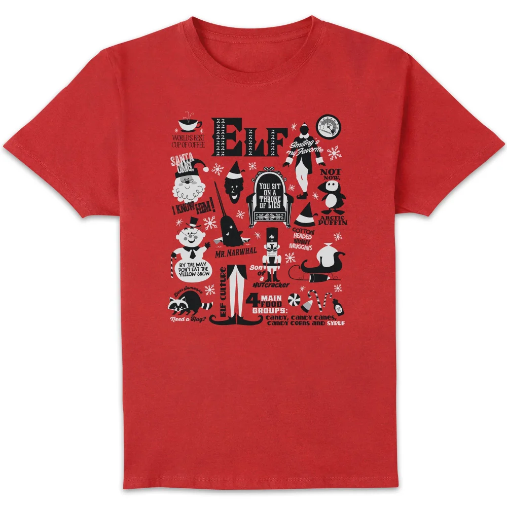 Elf Herren Christmas T-Shirt - Rot - S Bild 1