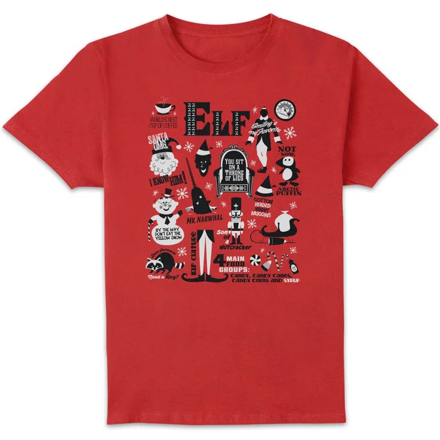 Elf Herren Christmas T-Shirt - Rot