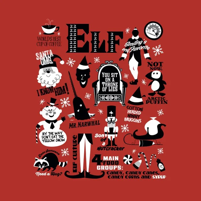 Elf Herren Christmas T-Shirt - Rot