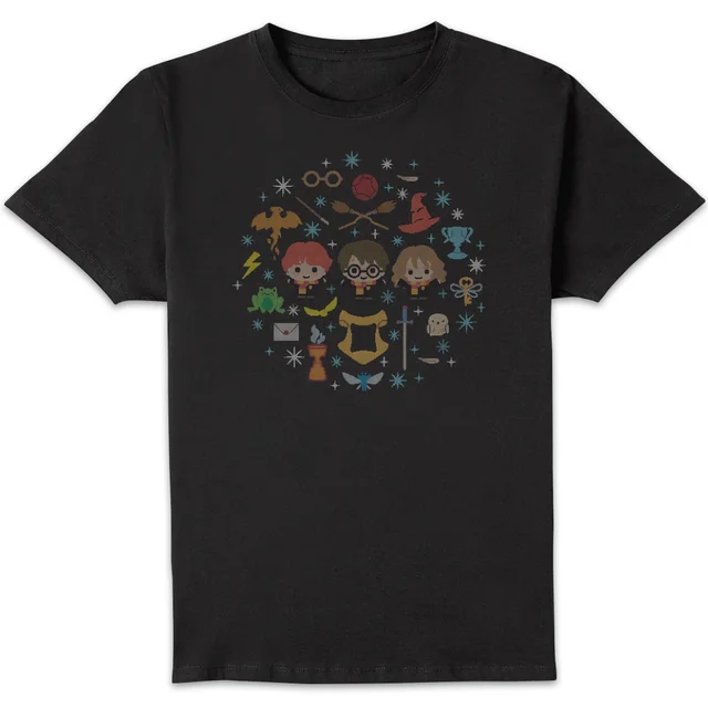 Harry Potter Characters Herren Christmas T-Shirt - Schwarz