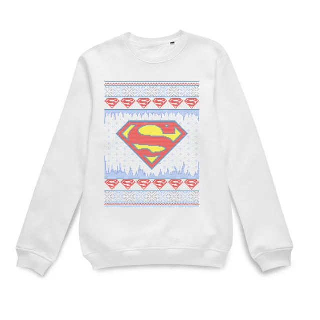 DC Comics Supergirl Knit Weihnachtspullover – Weiß
