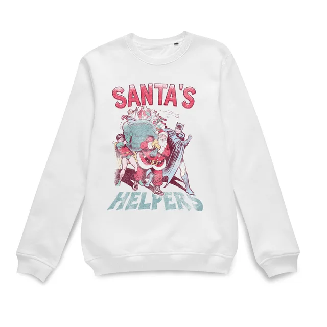 DC Comics Santa's Helpers Weihnachtspullover – Weiß