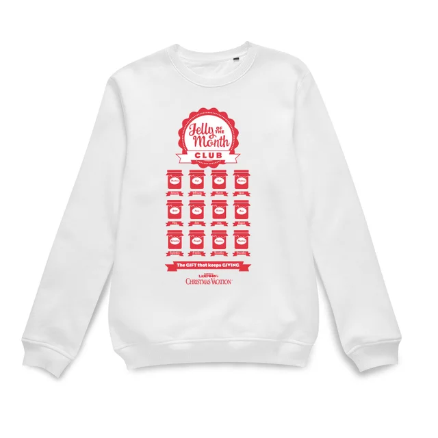 National Lampoon Jelly Of The Month Club Weihnachtspullover – Weiß