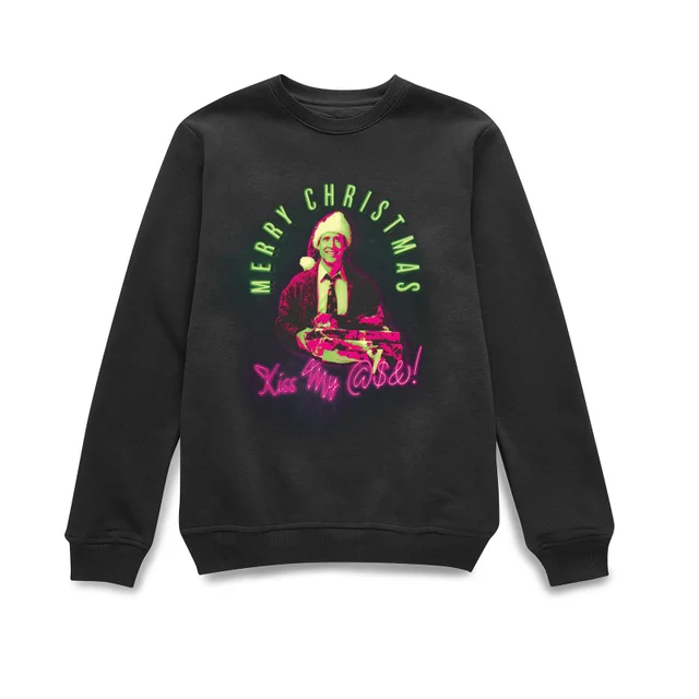 National Lampoon Merry Christmas Clark Griswold Weihnachtspullover – Schwarz