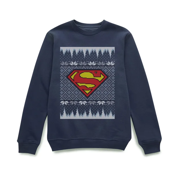 DC Comics Superman Knit Weihnachtspullover – Navy