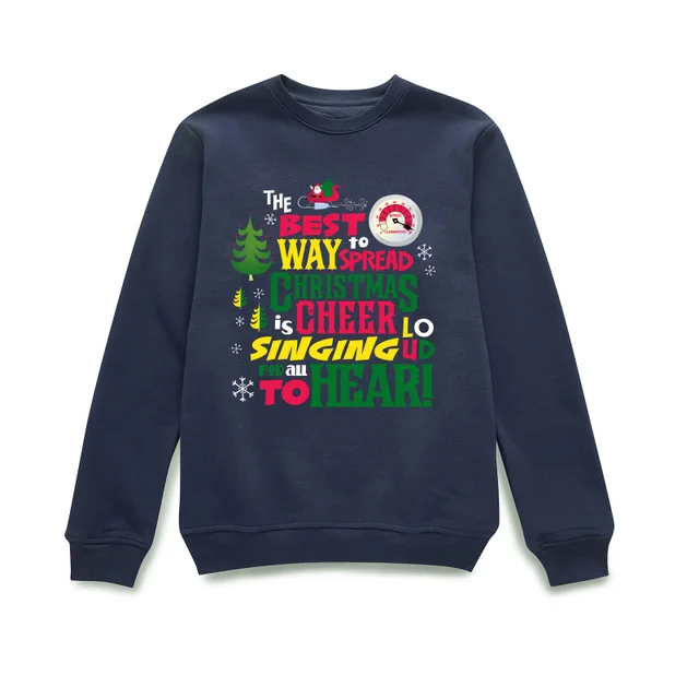 Elf Christmas Cheer Weihnachtspullover – Navy