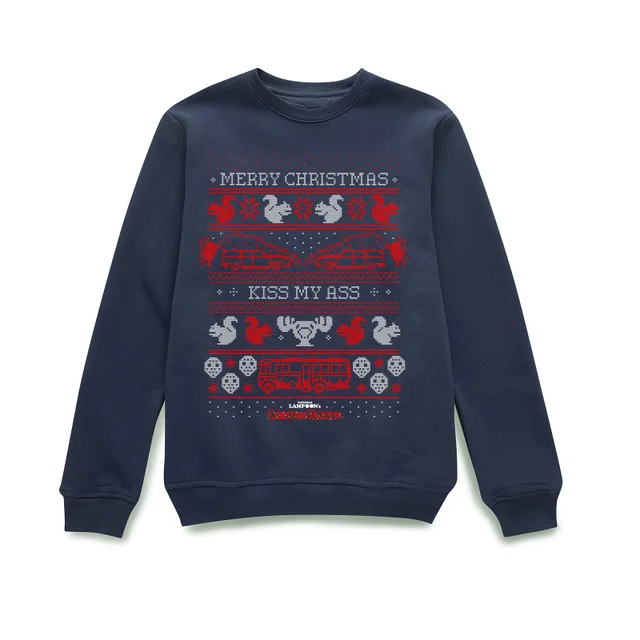 National Lampoon Merry Christmas Knit Weihnachtspullover – Navy
