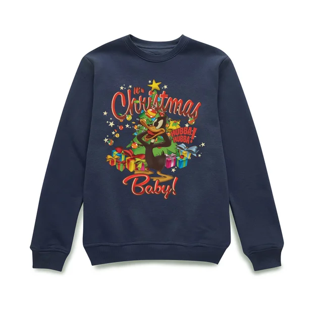 Looney Tunes Its Christmas Baby Weihnachtspullover – Navy