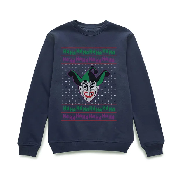 DC Comics Joker Knit Weihnachtspullover – Navy