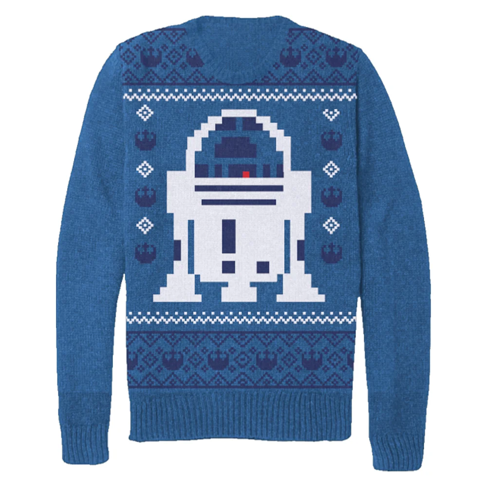 Star Wars Men's Christmas R2-D2 Knitted Jumper - Blue - S Bild 1
