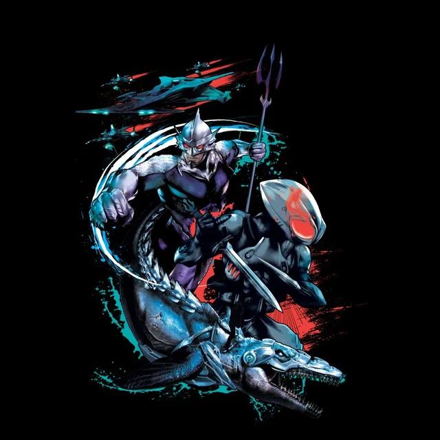 Aquaman Schwarz Manta & Ocean Master Herren T-Shirt - Schwarz