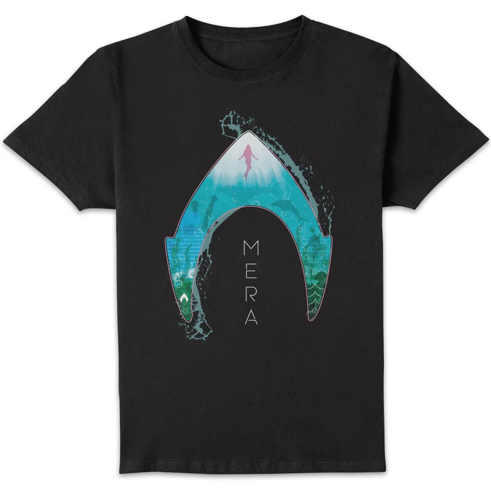 Aquaman Mera Logo Herren T-Shirt - Schwarz - S Bild 1