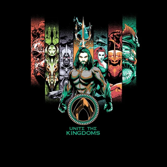 Aquaman Unite The Kingdoms Herren T-Shirt - Schwarz