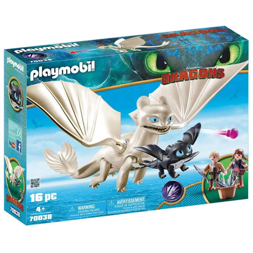 Playmobil DreamWorks Dragons Light Fury mit Drachenbaby und Kindern (70038) Bild 1
