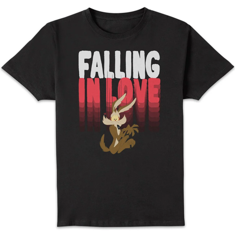 Looney Tunes Falling In Love Wile E. Coyote Men's T-Shirt - Black - S Bild 1