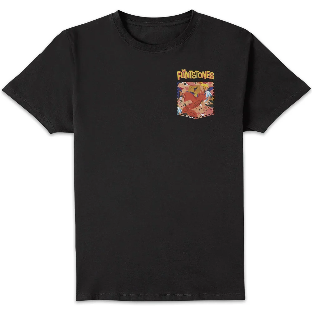 The Flintstones Pocket Pattern Men's T-Shirt - Black - S Bild 1