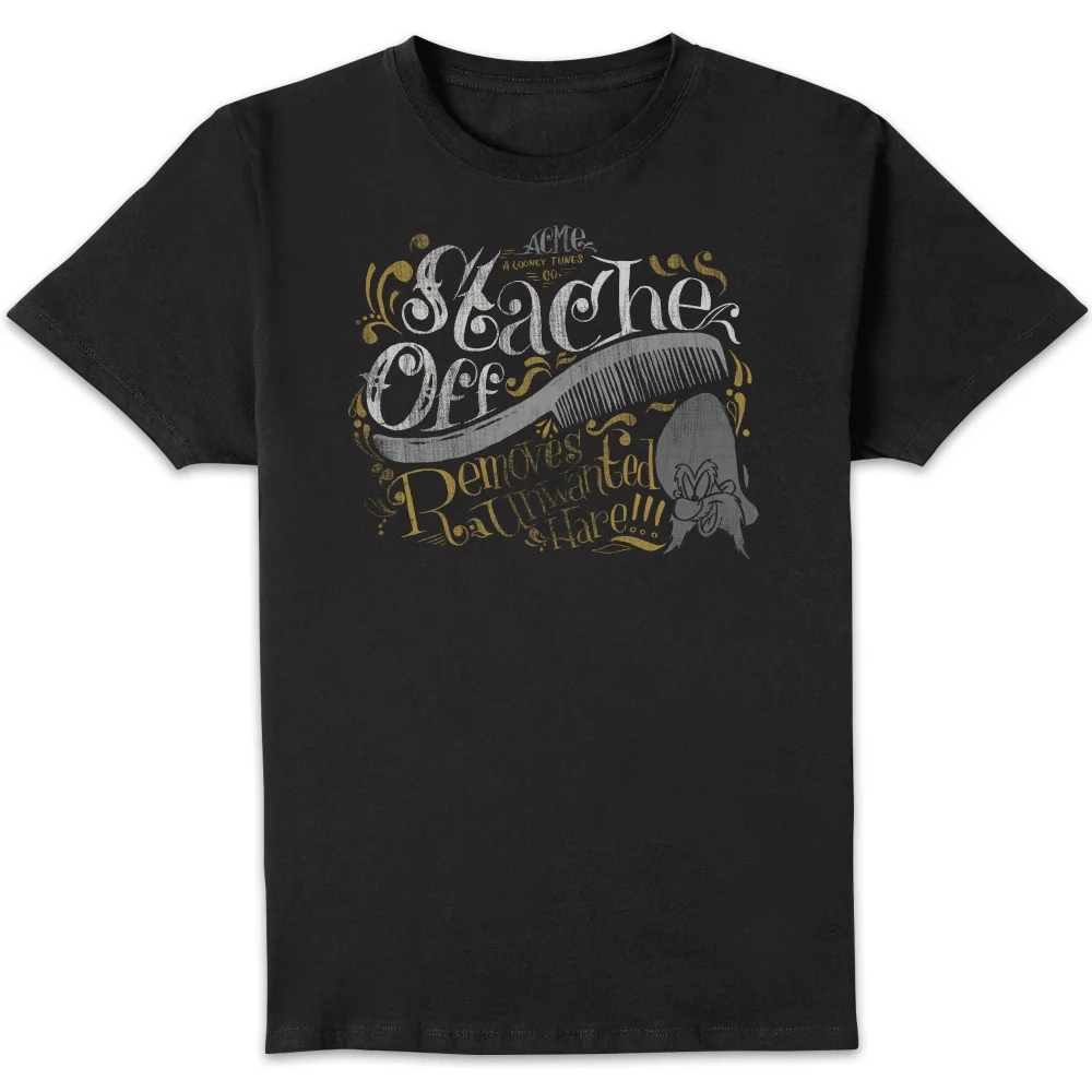 Looney Tunes ACME 'Stache Off Men's T-Shirt - Black - S Bild 1