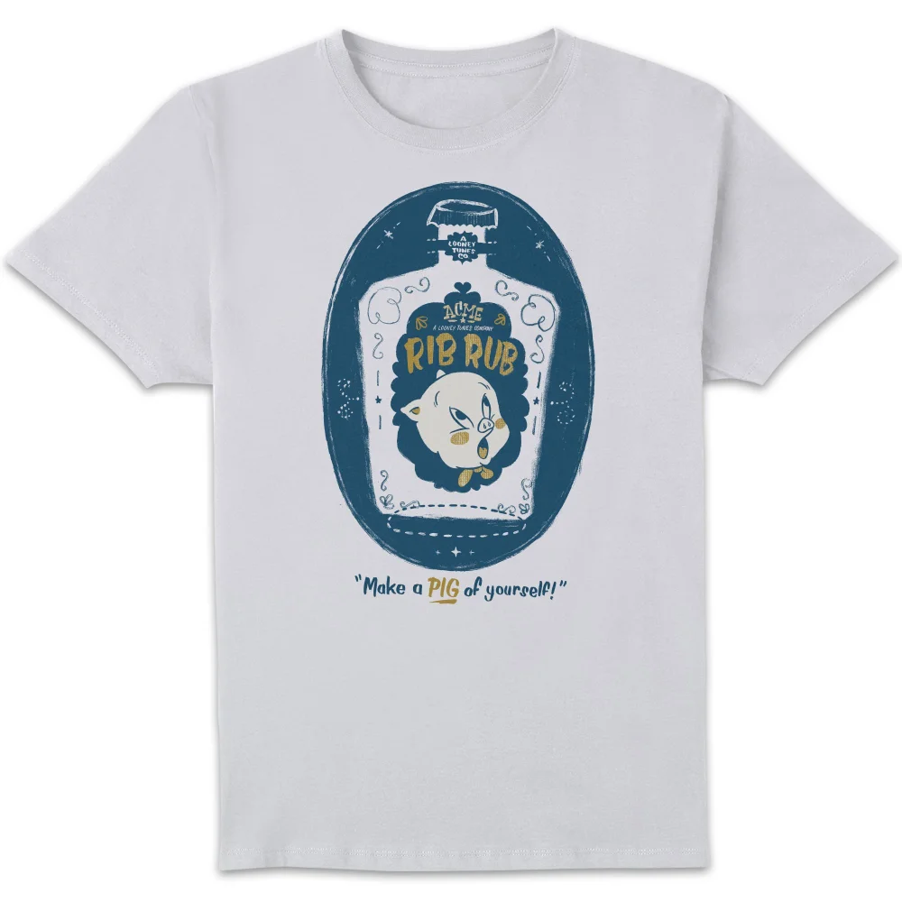 Looney Tunes ACME Rib Rub Men's T-Shirt - White - S Bild 1